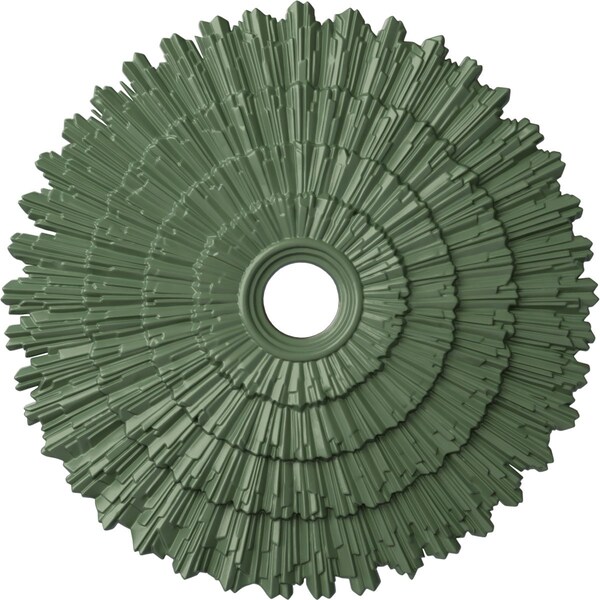 Ekena Millwork Eryn Ceiling Medallion (Fits Canopies up to 4"), 24 3/4"OD x 3 1/4"ID x 1 7/8"P, Athenian Green CM24ENAGF - main